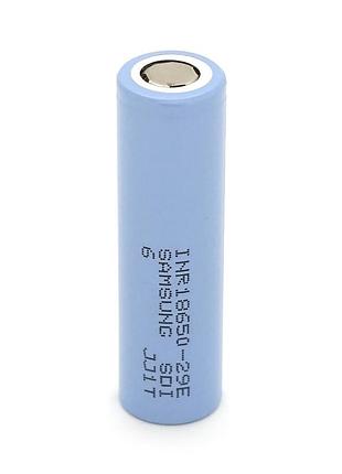 Аккумулятор li-ion 18650 samsung inr18650-29e (sdi-6), 2900mah, 8.25a, 4.2/3.65/2.5v, blue, 2 шт в упаковке, цена за 1 шт