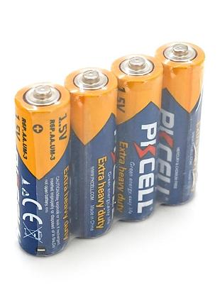 Батарейка сольова pkcell 1.5v aa/r6, 4 штуки shrink ціна за shrink, q15/144