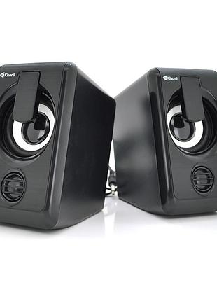 Колонки 2.0 kisonli l-1010 для пк и ноутбука, usb + 3.5mm, 2x3w, 20hz-20khz, black, box, q50