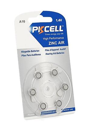 Батарейка воздушно цинковая pkcell 1.4v za10, 6 штук в блистере, цена за блистер, q