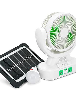 Вентилятор gdtimes gd 8022, solar+ встроенный аккумулятор, 1*usb лампочка, box