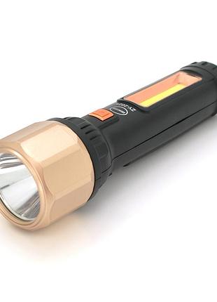 Фонарь ручной zhongyong zy-2021, solar, led creexpe+cob, 2 режима+cob, microusb, usb выход, 175х50х32, ip40, oem