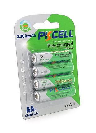 Акумулятор pkcell 1.2v aa 2000mah nimh already charged, 4 штуки у блістері ціна за блістер, q12