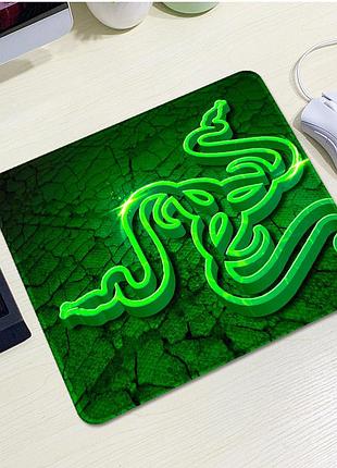 Коврик 200*240 тканевый razer 4, толщина 2 мм, цвет green, пакет