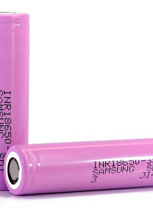 Акумулятор li-ion 18650 samsung inr18650-35e-ccc, 3350mah, 8a, 4.2/3.6/2.5v, pink, 2 шт в упаковці, ціна за 1 шт