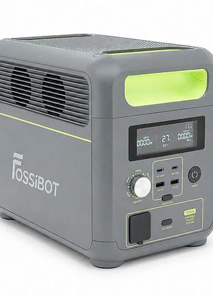 Портативна зарядна станція fossibot f1200, 1200w/1024wh lifepo₄, mppt 200w max, carport-12v-10a, 2xac230v, 2xusb-a-18w,