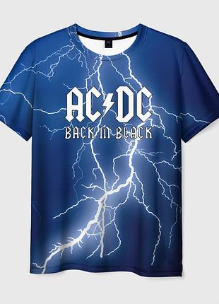 Футболка 3d «ac/dc молнии»