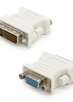 Перехідник dvi-d 24 + 1 (тато) / vga (мама), grey q50