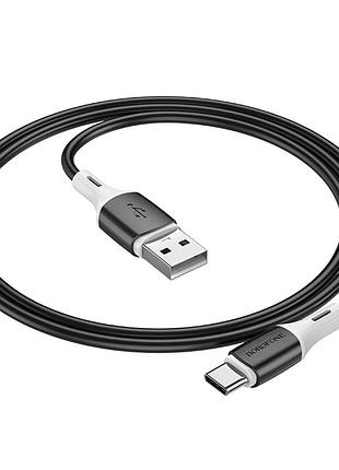 Кабель borofone bx79, usb-type-c, 3a, довжина 1м, black, box