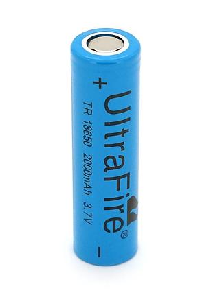 Акумулятор li-ion ultrafire 18650 2000mah 3.7v, blue, 2 шт. в упаковці, ціна за 1 шт