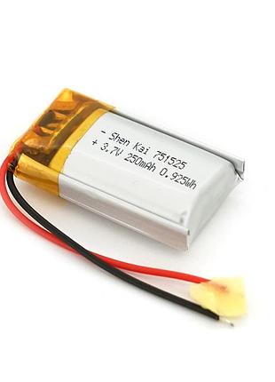 Литий-полимерный аккумулятор 7.5*15*25mm (li-ion 3.7в 250мач)