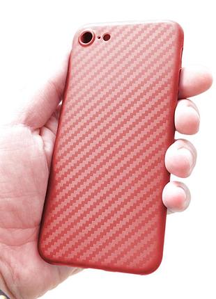 Ультратонкая пластиковая накладка carbon iphone 7/8