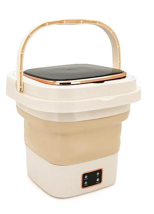 Пральна машина h576 mini b, складана, 9л, 12в, 25вт, 1.2кг, led-індикатор, електронне керування, 29,5*29,5(14.5)мм, пластик,
