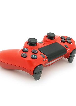 Геймпад brazzers бездротовий для ps4 wireless dualshock 4, роз'єм для навушників, led light bar, red, 3.7v, 600mah, blister-box