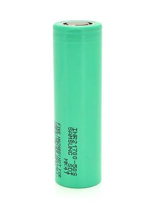 Аккумулятор 21700 li-ion samsung inr21700-50s 5000mah, 50a, 4.2/3.6/2.5v, green