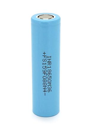 Акумулятор 18650 li-ion lg lgdbm361865 (lg m36), 3450mah, 10a, 4.2/3.63/2.5v, cyan, 2 шт в упаковці, ціна за 1 шт