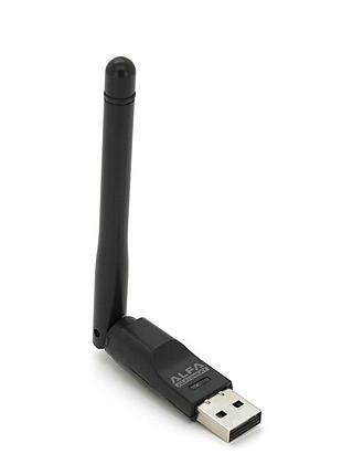 Беспроводной сетевой адаптер с антенной 10см wi-fi-usb lv-uw07, rt7601, 802.11bgn, 300mb, 2.4ghz, win7 / xp / vista / 2k / mac /