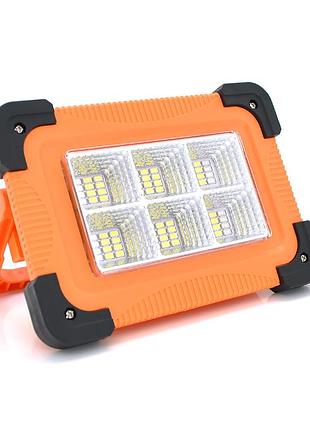 Переносний ліхтар-прожектор leovin le-068+solar (30w), 36 led(smd), 4 режими, вбудований акумулятор, заряд від 5v, usb вихід, box