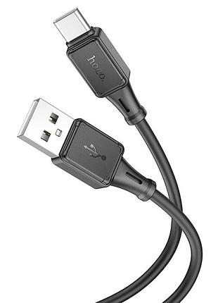 Кабель hoco x101 silicone, type-c-usb, 3а, довжина 1м, black, box