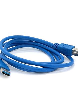 Кабель usb 3.0 am/bm 1,5 м blue для периферії