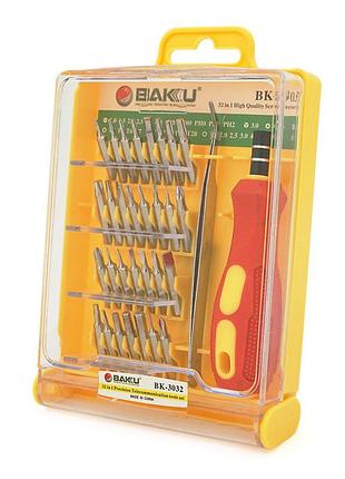 Набор отверток bakku bk -3032 (ручка + 28насадок), box