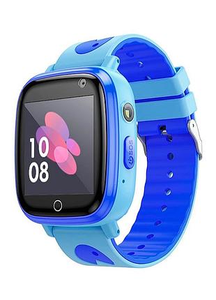 Детские смарт часы hoco y100, функция звонка и камера, кнопка sos, фонарик, blue, box