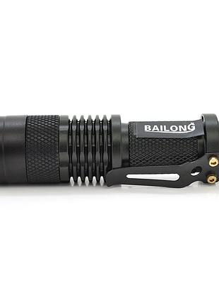 Фонарик bailong bl-8468, cree q5, 1 режим, zoom, корпус-алюминий, водостойкий, ударопрочный, аа аккумулятор, зарядка 1 * аа, 92 *