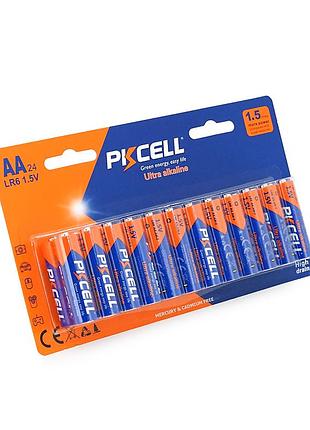 Батарейка лужна pkcell 1.5v aa/lr6, 24 штуки у блістері ціна за блістер, q12