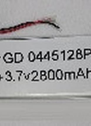 Літій-полімерний акумулятор 4*45*128mm 3,7v (li-ion 3.7в 3500ма·год)