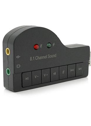 Контролер usb-sound card (8.1) 3d sound (windows 7 ready), blister
