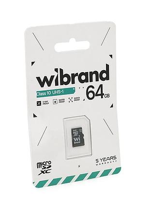 Карта памяти wibrand microsdhc class 10 uhs-i, 64gb