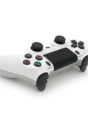 Геймпад brazzers бездротовий для ps4 wireless dualshock 4, роз'єм для навушників, led light bar, white, 3.7v, 600mah, blister-box