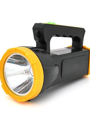 Фонарь поисковый xo xo-yh02, 1led t6, 3w, 3 режима, 1200mah, black/yellow, ip40, usb кабель, 195х85х130мм, box