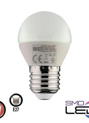 Лампа шарик elite smd led 6w 6400k е27 480lm 175-250v