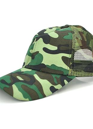 Кепка light, сіточка на потилиці, green/haki