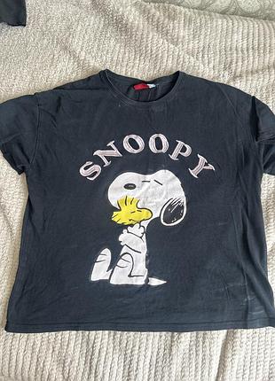 Футболка для дівчинки,бренд  i’m peanuts,колір чорний з малюнком,розмір на 12-13 років зріст 152-158