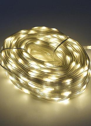 Гирлянды 400led (диод) white hot, 1 режим, 50 метров, прозрачная изоляция, box