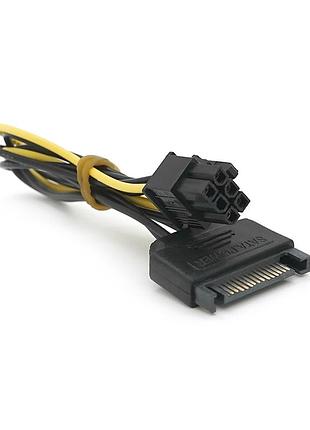Кабель-перехідник для живлення процесора 6p->sata