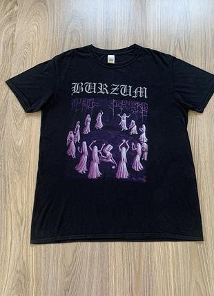 Мужская хлопковая футболка с принтом мерч burzum dancing witches