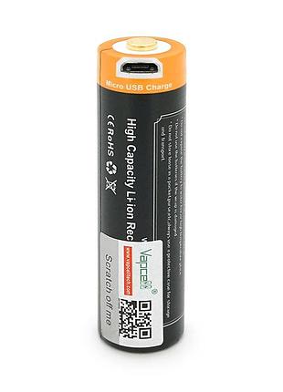 Акумулятор 18650 li-ion vapcell p1835a, 3500mah, 10a, 3.6v (2.5-4.2v), micro usb, 2 шт. в упаковці, ціна за 1 шт.