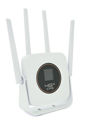 Бездротовий маршрутизатор cpe903 4g, провідна та бездротова передача, wifi: 2.4g, 1 порт rj45, lcd, акумулятор 3000 маг