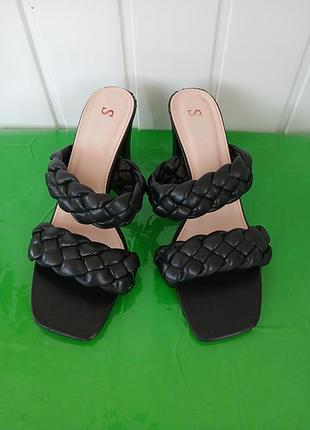 Шлепанцы,косичка" из экокожи seastar