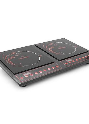 Индукционная электроплита crowneberg cb-1329, 2 конфорки, box