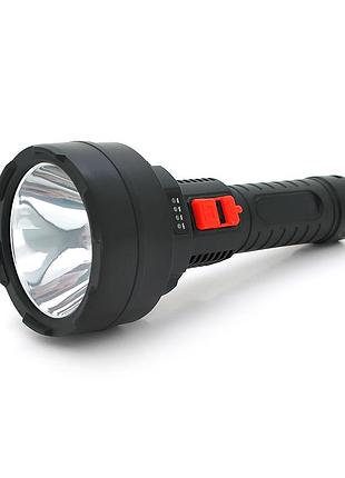 Ліхтарик ручний powermaster hy-789, 1led creexpe, 18650, ip40, 3-реж., microusb., 195х80х35, box
