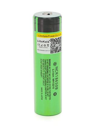 Акумулятор 18650 li-ion liitokala lii-34b-jt, 3400mah (3200-3400mah), 3.7v (2.75-4.2v), green, pvc box