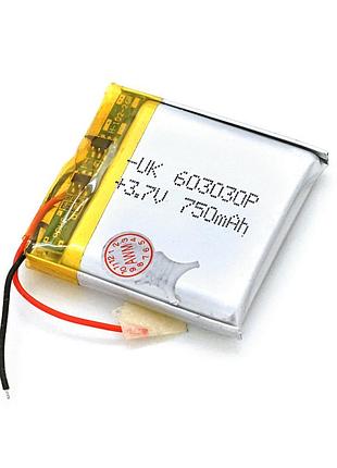 Літій-полімерний акумулятор 6*30*30mm (li-ion 3.7в 750ма·год)