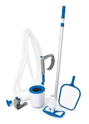 Набор для чистки бассейна со скиммером. 1 алюминиевый шест, 1 сетка, 1 стиммер, 1 шланг 7,5м. вага 5 кг. box