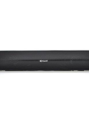Колонки 2.0 kisonli i-620, для пк і ноутбука, usb + 3.5mm, 2x3w, 20hz- 20khz,210х70х65, black, box, q40