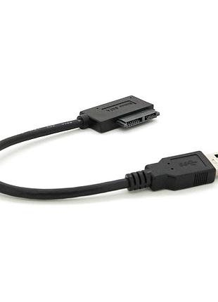 Кабель usb 3.0 am to sata black 0.12m для odd приводів