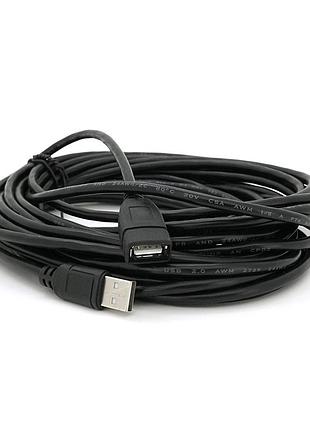 Подовжувач usb 2.0 am/af, 10.0m, 1 ферит, black